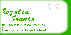 rozalia franta business card